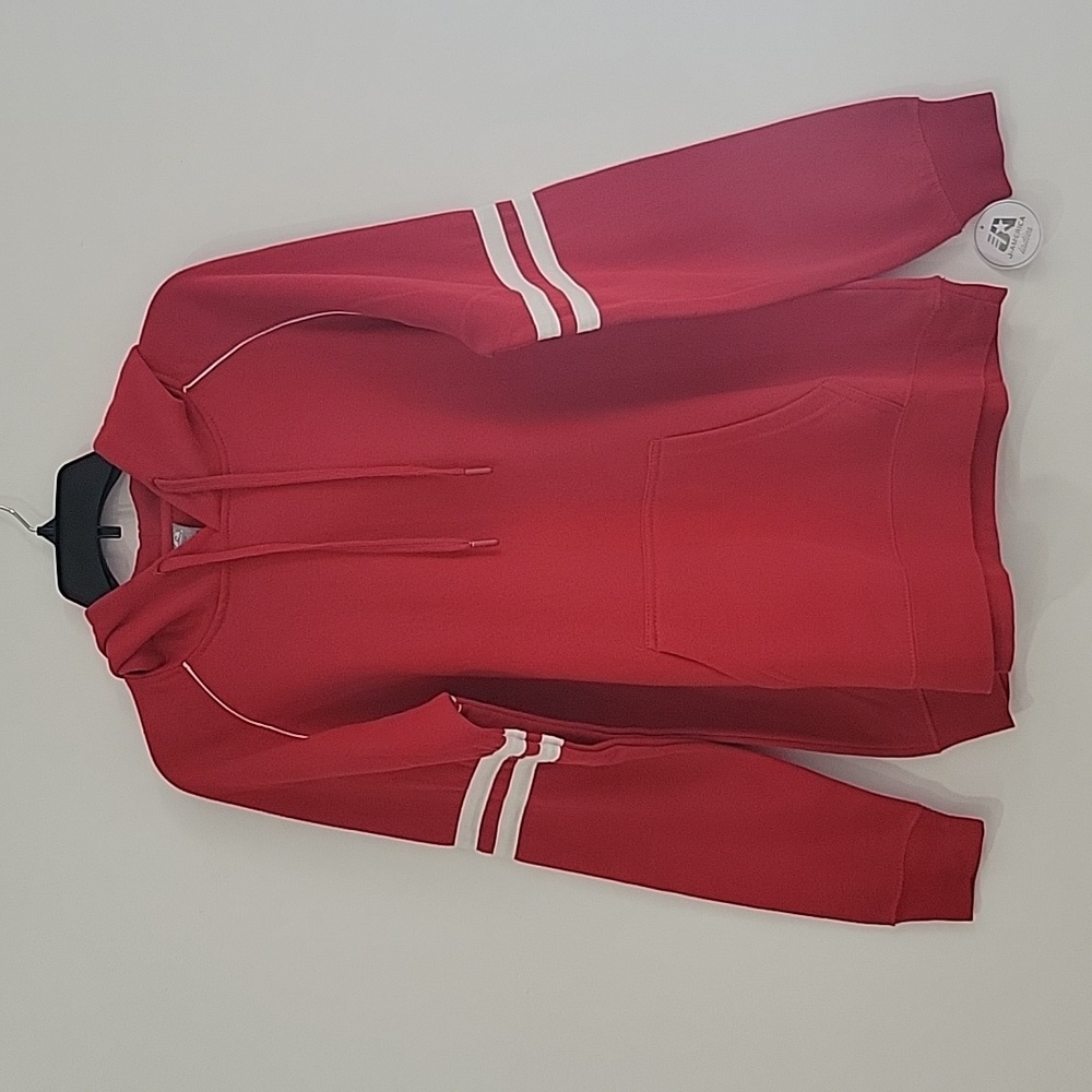 J.AMERICA Drawstring Hoodie for Womens Size XL Red 60% Cotton